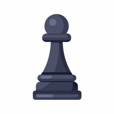 Beyaz arkaplan vektör illüstrasyonunda satranç taşı simgesi