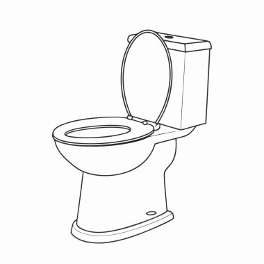 Tuvalet kabı vektörü çizimi çizimi.