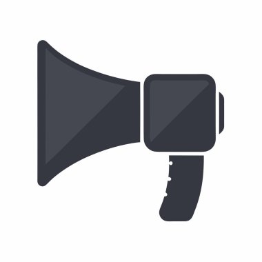 Megafon hoparlörü ikonu. vektör grafiği