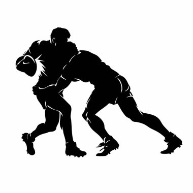 Amerikan futbolu oyuncusu vektör silueti