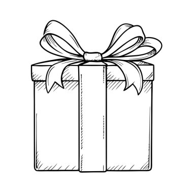 Hediyeli bir kutunun vektör çizimi
