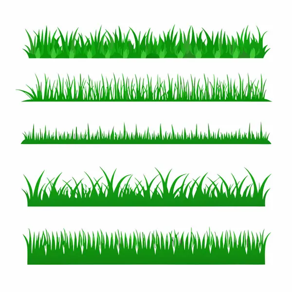 Yeşil çim küme. vektör çizim