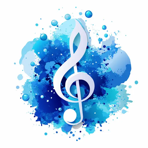 notalı notalar, müzik notası vektör illüstrasyonu