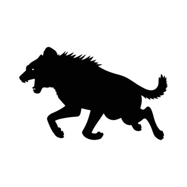 Kurt vektör simgesi. Vahşi kurt silueti izole edilmiş. Siyah vektör. Vahşi kurt logosu. Vahşi kurt..