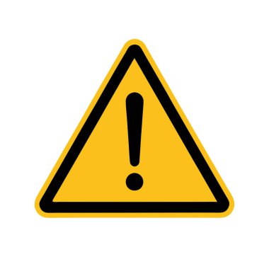 Dikkat işareti vektör simgesi