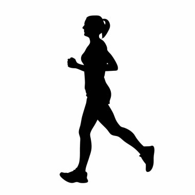 Beyaz arka planda bir kadının silüeti..