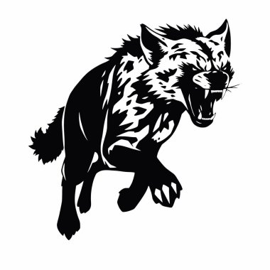 Siyah kaplan silueti. vektör illüstrasyonu.