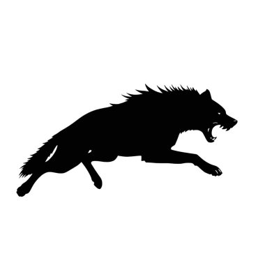 siyah kurt logosu vektör çizimi