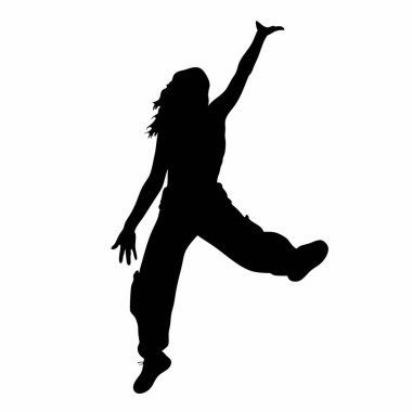 beyaz zemin üzerinde bir kadın silueti vektör.