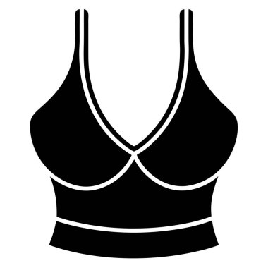 Sütyen ikonu. Web tasarımı için sütyen vektör simgesinin basit çizimi