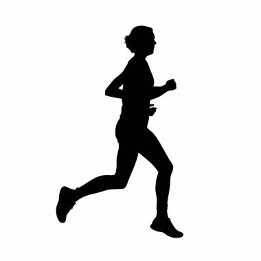 bir kadının siluet vektör.