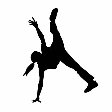 dansçının vektör silueti.