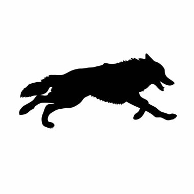 siyah kurt logosu, vektör sanatı çizimi