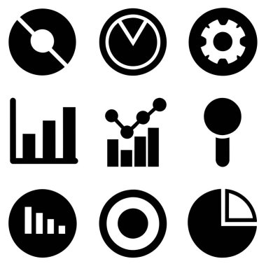 Analiz simgesi vektör çizimi, bir analiz simgesi paketi (6)