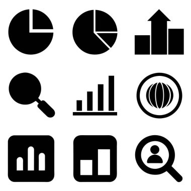 Analiz simgesi vektör çizimi, bir analiz simgesi paketi (5)