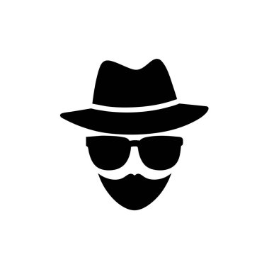 Eski bir Incognito kipi simgesi sadece şapka ve güneş gözlüğü (6)