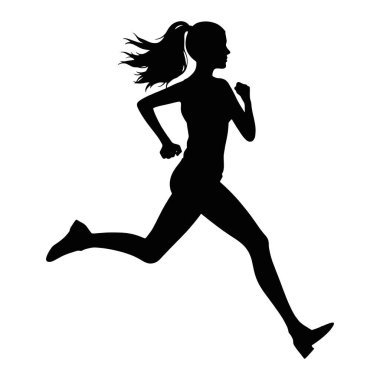 bir kadın vektör silueti, siyah renk silueti (22)