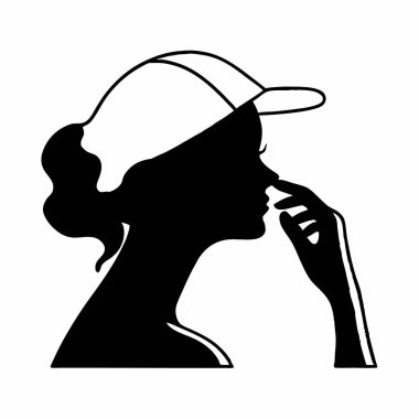 Sigaralı bir kadının silueti.