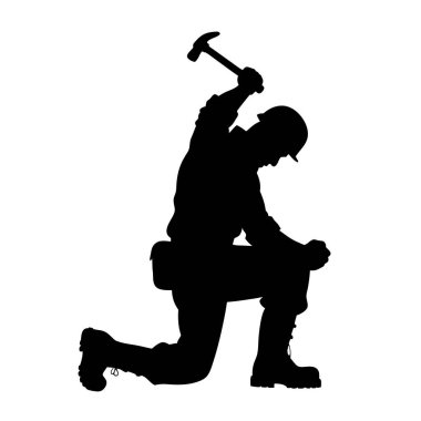 Baltalı bir adamın silueti