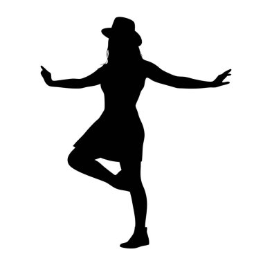 Dans eden bir kızın silueti