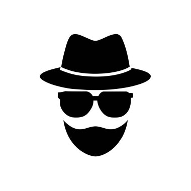 Eski bir Incognito kipi simgesi sadece şapka ve güneş gözlüğü (7)