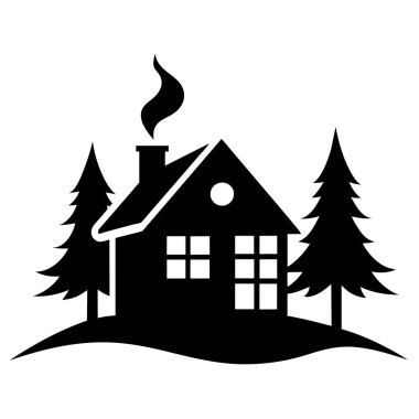 ev simgesi, beyaz arkaplan ile siyah vektör işareti