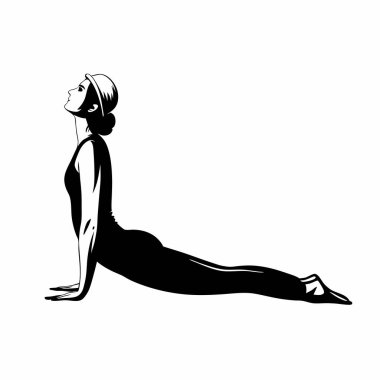 Yoga yapan bir kadın.