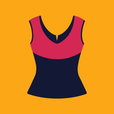 Kadın tişört tasarımı şablonu. vektör simgesi.