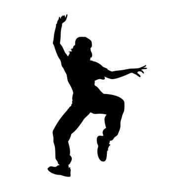 Dans eden bir kadının silueti..