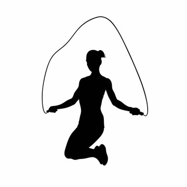 Yoga yapan bir kadının silüeti. vektör illüstrasyonu