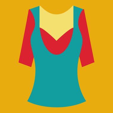 moda düz simge tasarımı, vektör