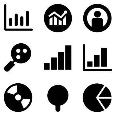 Analiz simgesi vektör çizimi, bir analiz simgesi paketi (18)