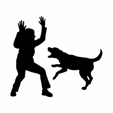 Köpek köpekle oynuyor. vektör illüstrasyonu