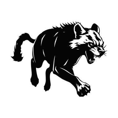 Vahşi kurt logosu tasarımı.