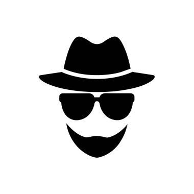 Eski bir Incognito kipi simgesi sadece şapka ve güneş gözlüğü (5)