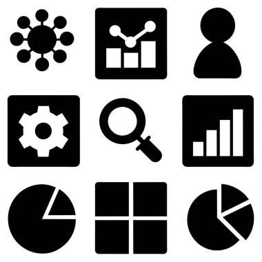 Analiz simgesi vektör çizimi, bir analiz simgesi paketi (19)