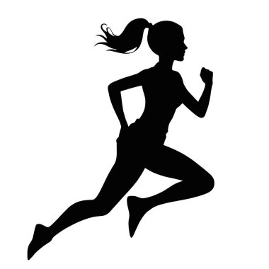 bir kadın vektör silueti, siyah renk silueti (16)