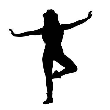 Dans eden bir kadının silüeti.