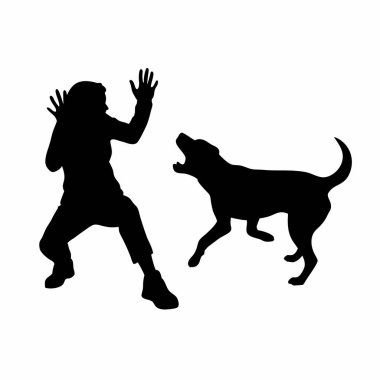 Köpeğin içindeki bir kadının silueti.