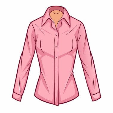 Pembe kollu kadın gömleği