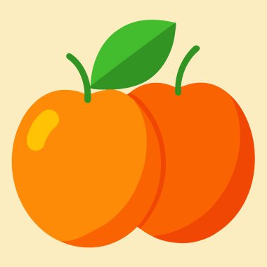 Meyve bahçesinden yeni toplanmış iki canlı, sulu portakal basit ve minimal bir vektör illüstrasyonunda gösterilir. Sağlıklı, taze ve renkli turunçgillere ihtiyaç duyan tasarımlar için mükemmel. Gıda blogları, web siteleri ve pazarlama malzemeleri tanıtımı için ideal