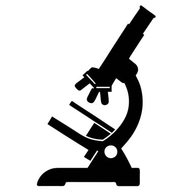 Siyah siluet mikroskobun yüksek kalite çizimi bilim, eğitim ve tıbbi projeler için mükemmel. Bilimsel araştırmaları temsil eden temiz ve profesyonel bir imaja ihtiyaç duyan web siteleri, sunumlar ve yayınlar için ideal