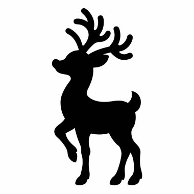 Basit, zarif bir ren geyiği silueti Noel kartları, davetiyeler ve şenlikli tasarımlar için mükemmel. Bu vektör grafiği kolayca basılabilir ve çeşitli kullanımlar için uyarlanabilir olup klasik bir tatil hissi sunmaktadır. Kesikler, kalıplar veya arka plan olarak kullanılabilir.
