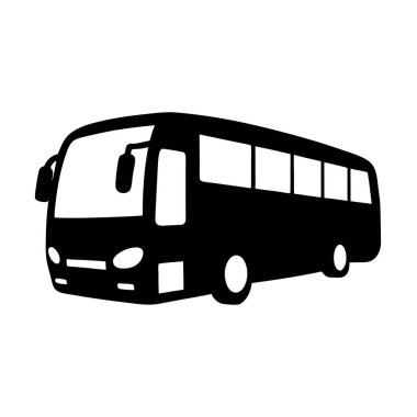 Basit bir otobüs silueti, seyahat, turizm ve ulaşım tasarımları için mükemmel. Web siteleri, broşürler ve sunumlar için ideal. Temiz vektör grafiği, kalite kaybı olmadan kolayca ölçeklenebilir. Görünür tekerli kenar görünümü içerir