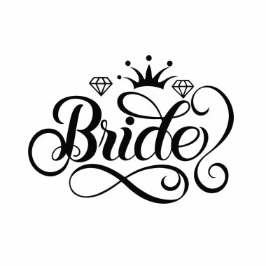 Parlak elmaslar içeren zarif el yazısı tasarımı, düğün davetiyeleri, kırtasiye malzemeleri ya da gelin duşu duyuruları için mükemmel. Romantik ve kadınsı bir vektör illüstrasyonu. Senin dedene biraz lüks ve entelektüellik katmak için ideal.