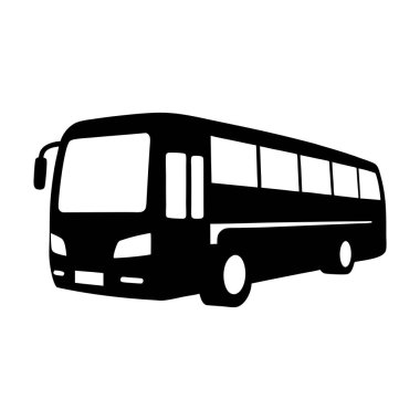 Basit bir otobüs silueti simgesi, ulaşım, seyahat ve turizm siteleri veya uygulamaları için mükemmel. Temiz vektör grafik tasarımı, sunumlar, bilgi grafikleri ve mobil arayüzler için ideal. Tekerlek gibi yan görünüm ayrıntılarını içerir