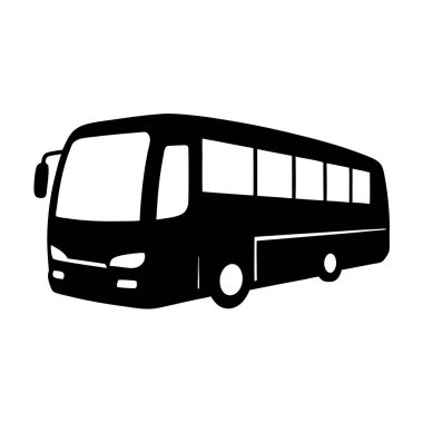 Modern bir otobüsün temiz, minimalist vektör silueti, ulaşım, seyahat ve turizm tasarımları için ideal. Web siteleri, broşürler ve sunumlar için bir simge, sembol ya da grafik ögesi olarak mükemmel. Beyaz arkaplanda siyah bir siluet, eas