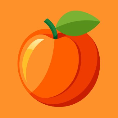 Sulu dokusunu ve parlak turuncu rengini sergileyen tek ve olgun bir kayısı renginin canlı bir çizimi. Yaz temalı tasarımlar, sağlıklı gıda markaları ya da C vitamini projeleri için mükemmel. Temiz, minimal stil, hem dijital hem de baskı için ideal.