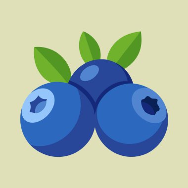 Canlı bir yaban mersini çizimi, sağlıklı yemek ve yaz temaları için mükemmel. Bu basit, düz vektör grafiği sulu yaban mersini ve yeşil yapraklara sahiptir, web siteleri, bloglar veya ambalajlar için idealdir. Minimalist tasarım ve temiz bir arkaplan.