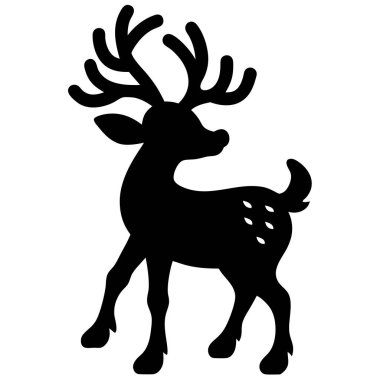 Noel kartları, davetiyeler ve tatil süslemeleri için harika siyah rengeyikleri. Basit, zarif tasarım, el işi, baskı veya dijital projeler için ideal. Yüksek çözünürlüklü vektör grafiği, kalite kaybı olmadan kolayca ölçeklenebilir